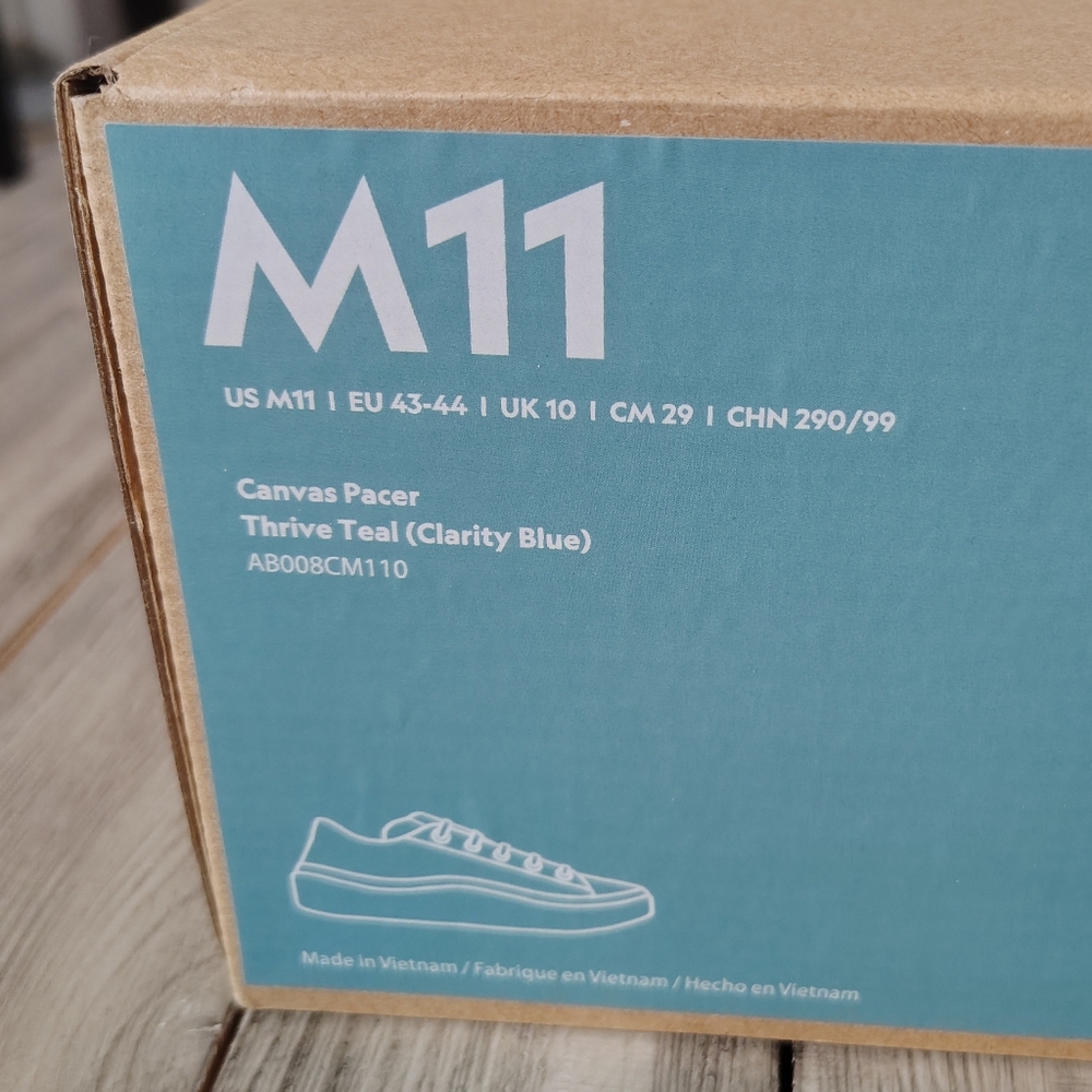 New Allbirds Mens Canvas Pasers Sneakers In Blue Size 11 - Picture 11 of 15